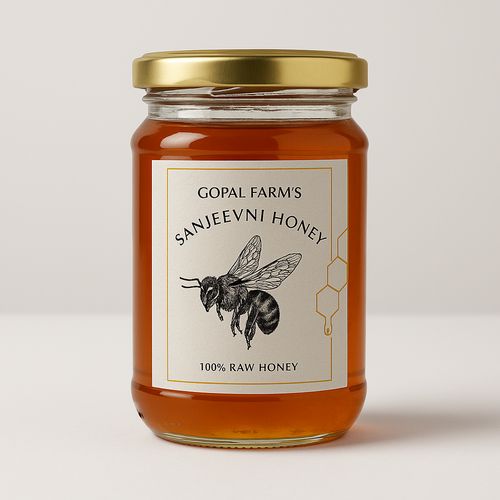 Gopal Farms Sanjeevni Honey – 100% Raw, Pure & Unprocessed | Forest Medicinal Honey | Immunity Booster