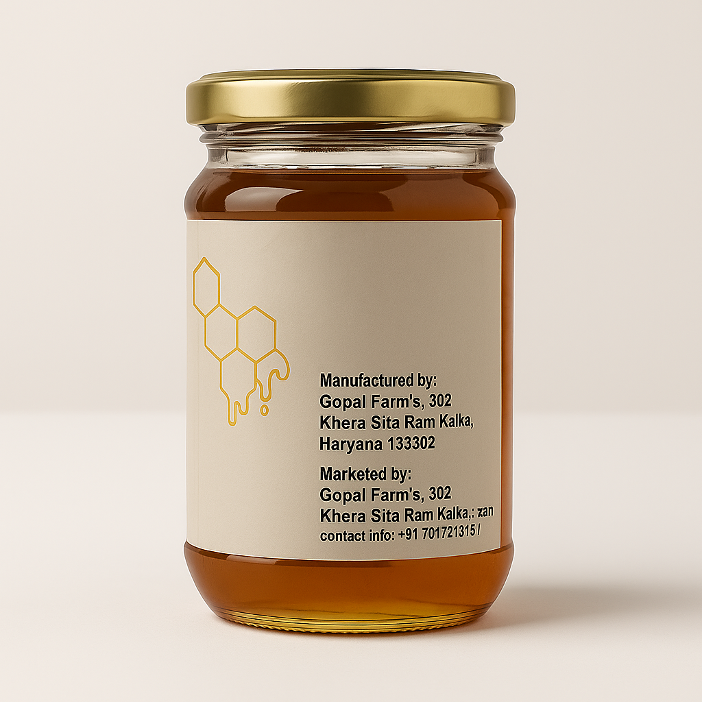 Gopal Farms Sanjeevni Honey – 100% Raw, Pure & Unprocessed | Forest Medicinal Honey | Immunity Booster